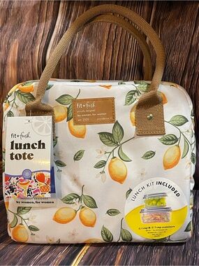 Fit & Fresh Beautiful Lunch Tote With  Containers & Coolers Included New Tags